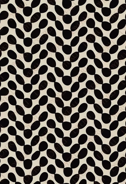 نمط هندسي حديث بتصميم نقاط سوداء على خلفية بيج